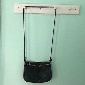 Fossil leather bag with broken top zipper